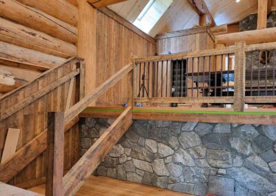 entry remodel staircase raised living room